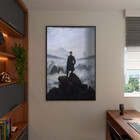 Quadro Decorativo Conceito Caminhante Sobre O Mar De Névoa -