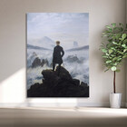 Quadro Decorativo Conceito Caminhante Sobre O Mar De Névoa -