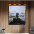 Quadro Decorativo Conceito Caminhante Sobre O Mar De Névoa -