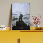 Quadro Decorativo Conceito Caminhante Sobre O Mar De Névoa -