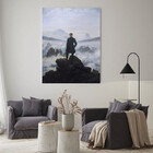 Quadro Decorativo Conceito Caminhante Sobre O Mar De Névoa -