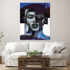 Quadro Decorativo Conceito Composição De Faces Fashion - 200x