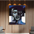 Quadro Decorativo Conceito Composição De Faces Fashion Com Mo