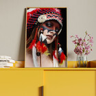 Quadro Decorativo Conceito Cultural India Com Moldura Dourada