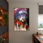 Quadro Decorativo Conceito Cultural India Com Moldura E Vidro