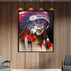 Quadro Decorativo Conceito Cultural India Com Moldura E Vidro