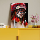 Quadro Decorativo Conceito Cultural India Com Moldura Prata -