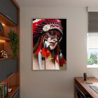 Quadro Decorativo Conceito Cultural India Com Moldura Prata -