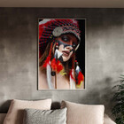 Quadro Decorativo Conceito Cultural India Com Moldura Prata -