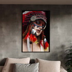 Quadro Decorativo Conceito Cultural India Com Moldura Preto -