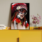 Quadro Decorativo Conceito Cultural India Com Moldura Preto -