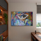 Quadro Decorativo Conceito Danças Back View Com Moldura E Vid