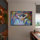 Quadro Decorativo Conceito Danças Back View Com Moldura E Vid