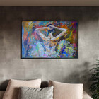 Quadro Decorativo Conceito Danças Back View Com Moldura E Vid