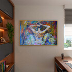 Quadro Decorativo Conceito Danças Back View Com Moldura E Vid