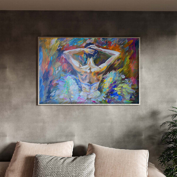 Quadro Decorativo Conceito Danças Back View Com Moldura E Vid