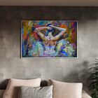 Quadro Decorativo Conceito Danças Back View Com Moldura Prata