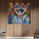 Quadro Decorativo Conceito Danças Back View Com Moldura Prata