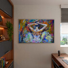 Quadro Decorativo Conceito Danças Back View Com Moldura Prata