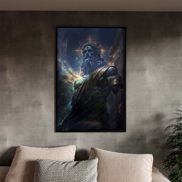 Quadro Decorativo Conceito Deus Do Universo Com Moldura E Vid