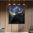 Quadro Decorativo Conceito Deus Do Universo Com Moldura E Vid