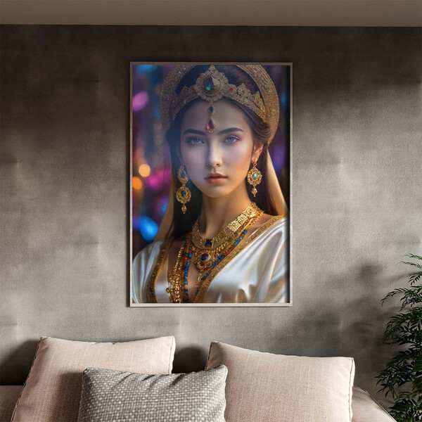 Quadro Decorativo Conceito Deusa Serenidade Com Moldura E Vid