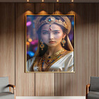 Quadro Decorativo Conceito Deusa Serenidade Com Moldura E Vid