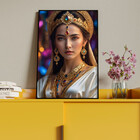 Quadro Decorativo Conceito Deusa Serenidade Com Moldura Preto