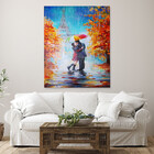 Quadro Decorativo Conceito Dia Dos Namorados Em Paris - 120x6