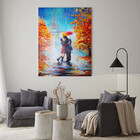 Quadro Decorativo Conceito Dia Dos Namorados Em Paris - 120x6