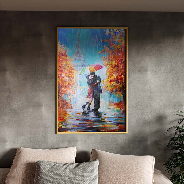 Quadro Decorativo Conceito Dia Dos Namorados Em Paris Com Mol