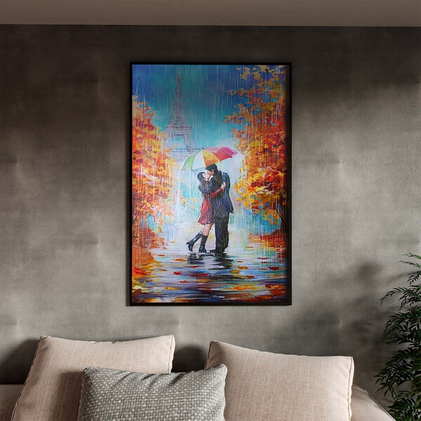 Quadro Decorativo Conceito Dia Dos Namorados Em Paris Com Mol