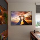 Quadro Decorativo Conceito Faith Com Moldura E Vidro Prata -