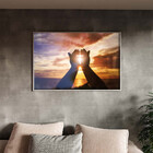 Quadro Decorativo Conceito Faith Com Moldura E Vidro Prata -