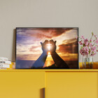 Quadro Decorativo Conceito Faith Com Moldura E Vidro Preto -