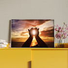 Quadro Decorativo Conceito Faith Com Moldura Prata - 120x60 Cm