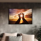 Quadro Decorativo Conceito Faith Com Moldura Preto - 120x80 Cm