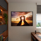 Quadro Decorativo Conceito Faith Com Moldura Preto - 150x80 Cm