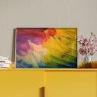 Quadro Decorativo Conceito Feathers Com Moldura E Vidro Prata