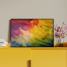 Quadro Decorativo Conceito Feathers Com Moldura E Vidro Preto