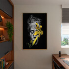 Quadro Decorativo Conceito G1 Com Moldura Dourada - 120x80 Cm