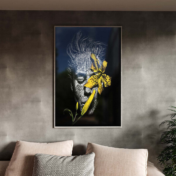 Quadro Decorativo Conceito G1 Com Moldura E Vidro Prata - 100