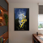 Quadro Decorativo Conceito G1 Com Moldura E Vidro Prata - 100