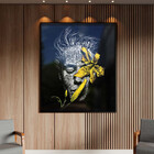 Quadro Decorativo Conceito G1 Com Moldura E Vidro Preto - 100