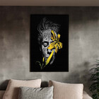 Quadro Decorativo Conceito G1 Com Moldura Preto - 180x135 Cm