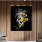 Quadro Decorativo Conceito G1 Com Moldura Preto - 200x100 Cm