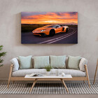 Quadro Decorativo Conceito Lamborguine Laranja - 180x120 Cm