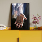 Quadro Decorativo Conceito Mão De Jesus Com Moldura E Vidro P