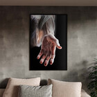 Quadro Decorativo Conceito Mão De Jesus Com Moldura Preto - 2
