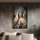 Quadro Decorativo Conceito Maria Com Moldura Dourada - 100x70